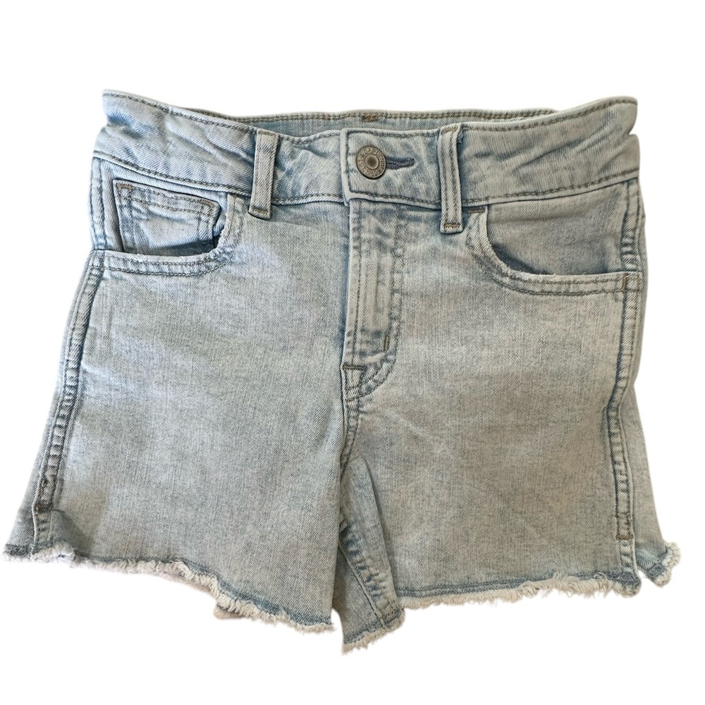 GAP MIDI High RISE LIGHT BLUE DENIM SHORT GIRLS SIZE 8